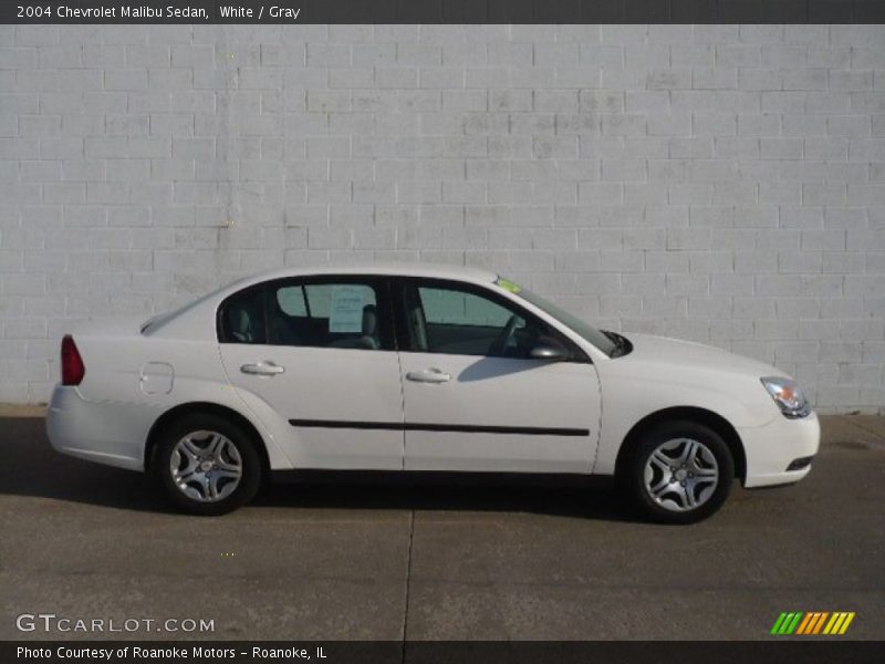 White / Gray 2004 Chevrolet Malibu Sedan