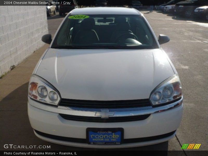 White / Gray 2004 Chevrolet Malibu Sedan