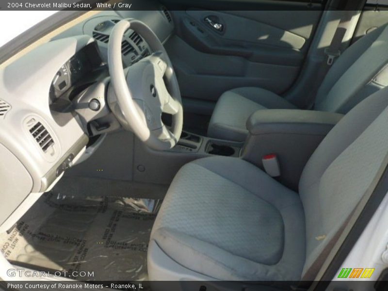 White / Gray 2004 Chevrolet Malibu Sedan