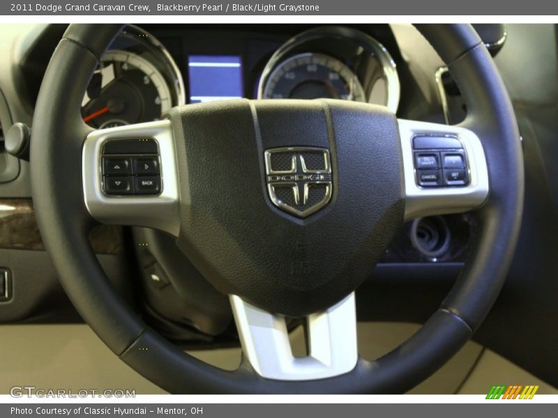 Blackberry Pearl / Black/Light Graystone 2011 Dodge Grand Caravan Crew