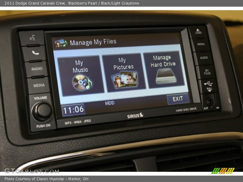 Blackberry Pearl / Black/Light Graystone 2011 Dodge Grand Caravan Crew