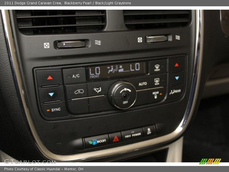 Controls of 2011 Grand Caravan Crew