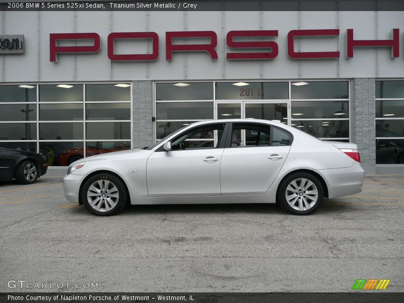 Titanium Silver Metallic / Grey 2006 BMW 5 Series 525xi Sedan