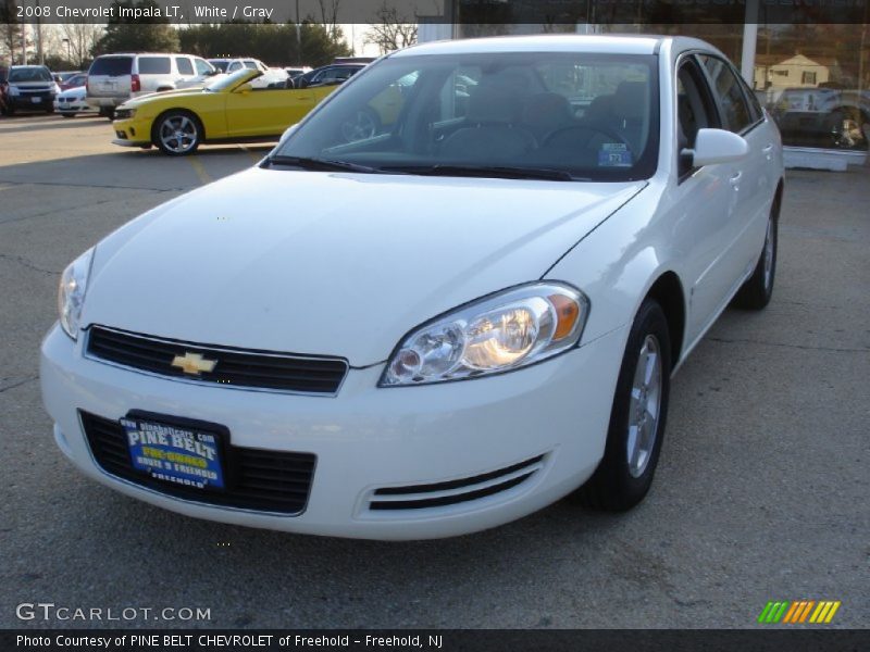 White / Gray 2008 Chevrolet Impala LT