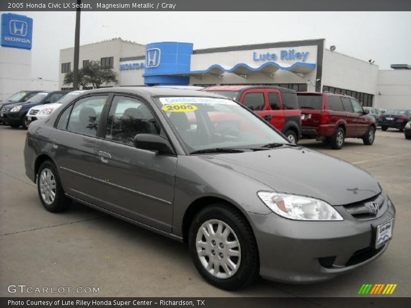 Magnesium Metallic / Gray 2005 Honda Civic LX Sedan