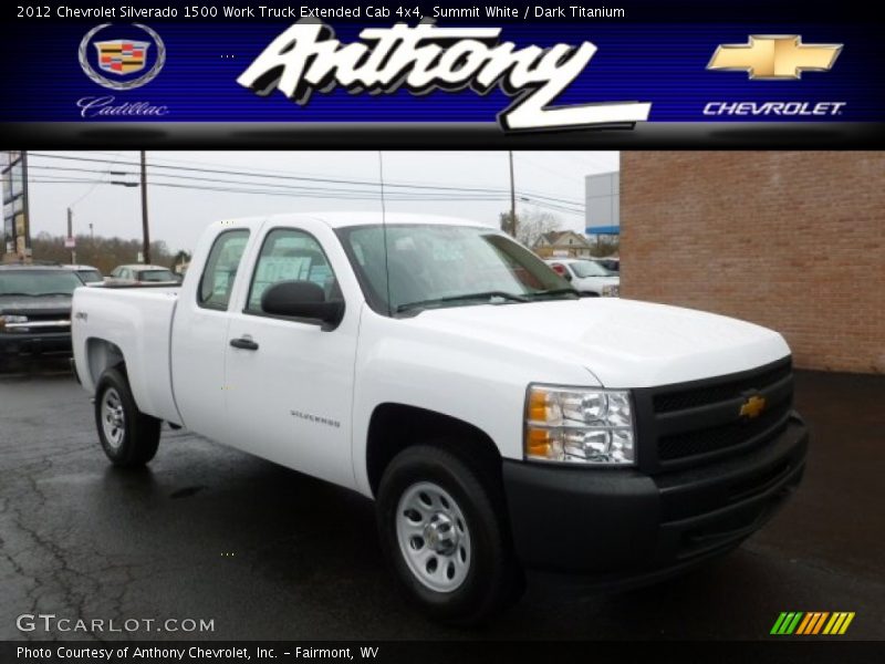 Summit White / Dark Titanium 2012 Chevrolet Silverado 1500 Work Truck Extended Cab 4x4