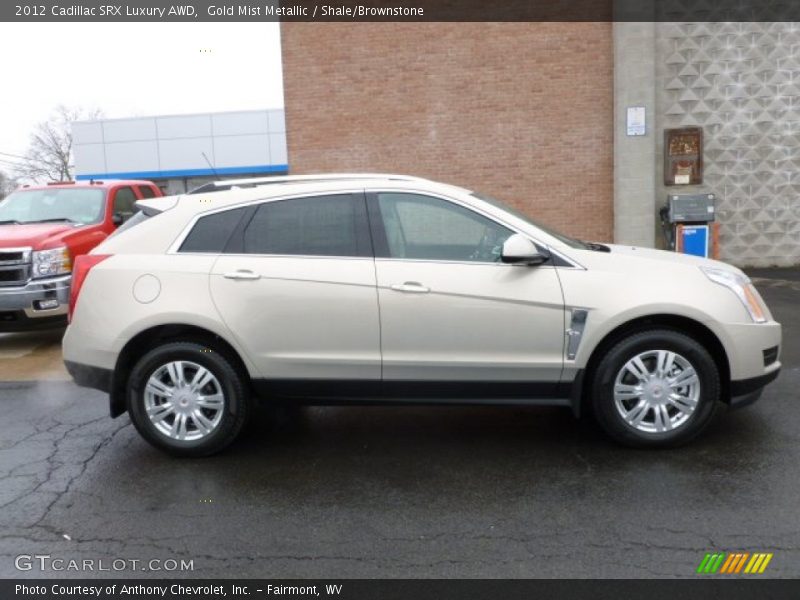 Gold Mist Metallic / Shale/Brownstone 2012 Cadillac SRX Luxury AWD