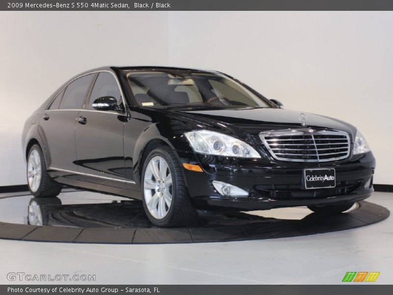 Black / Black 2009 Mercedes-Benz S 550 4Matic Sedan