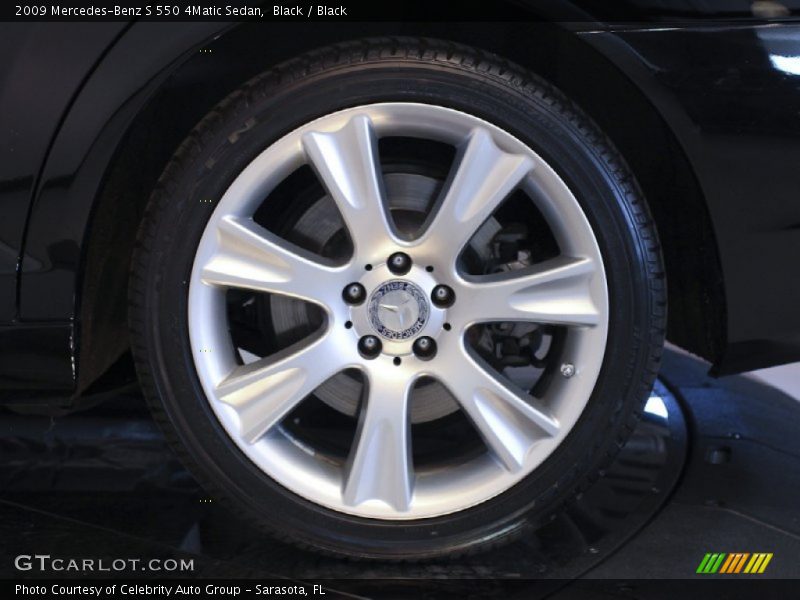 Black / Black 2009 Mercedes-Benz S 550 4Matic Sedan