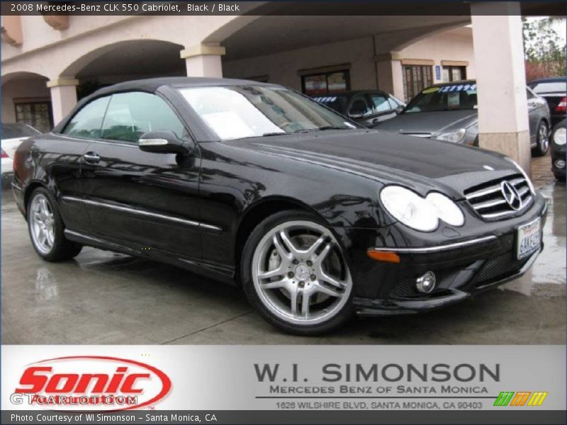 Black / Black 2008 Mercedes-Benz CLK 550 Cabriolet