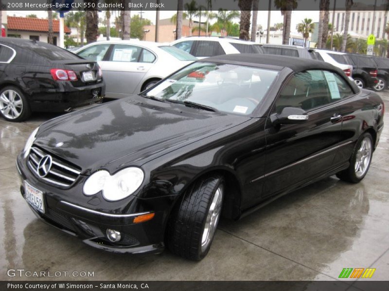 Black / Black 2008 Mercedes-Benz CLK 550 Cabriolet