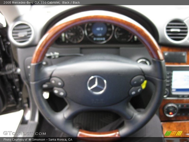 Black / Black 2008 Mercedes-Benz CLK 550 Cabriolet