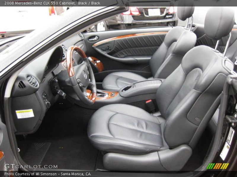Black / Black 2008 Mercedes-Benz CLK 550 Cabriolet