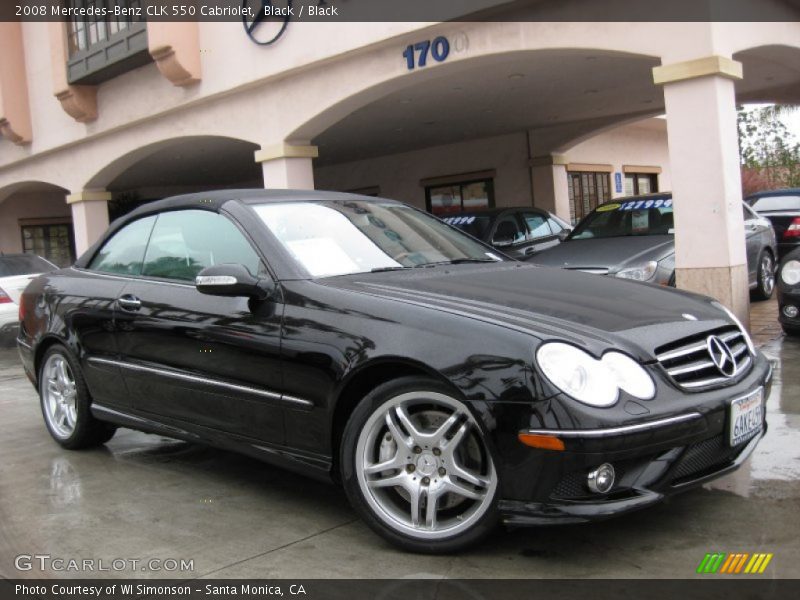 Black / Black 2008 Mercedes-Benz CLK 550 Cabriolet