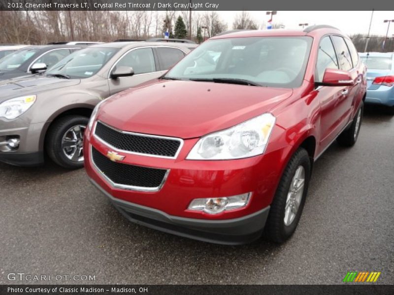 Crystal Red Tintcoat / Dark Gray/Light Gray 2012 Chevrolet Traverse LT