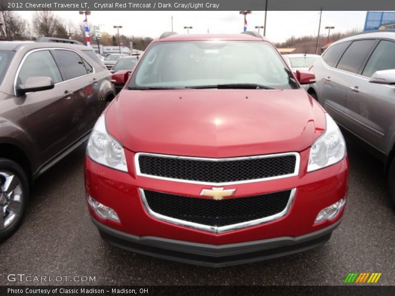 Crystal Red Tintcoat / Dark Gray/Light Gray 2012 Chevrolet Traverse LT