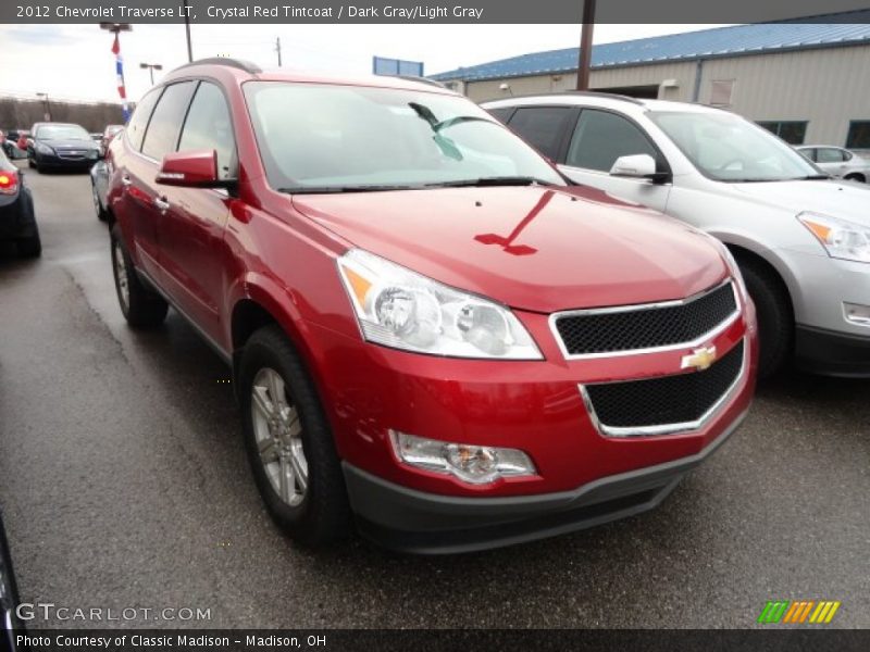 Crystal Red Tintcoat / Dark Gray/Light Gray 2012 Chevrolet Traverse LT