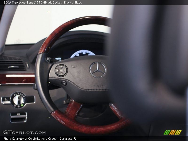 Black / Black 2009 Mercedes-Benz S 550 4Matic Sedan