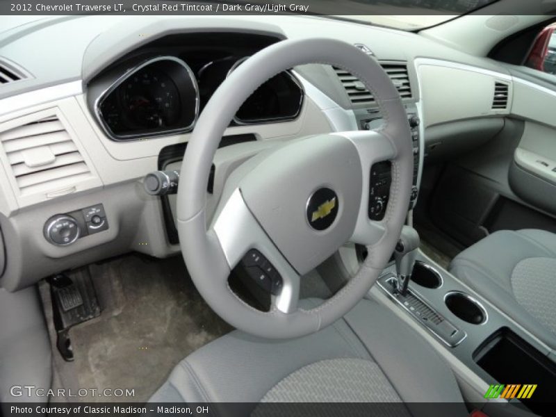 Crystal Red Tintcoat / Dark Gray/Light Gray 2012 Chevrolet Traverse LT