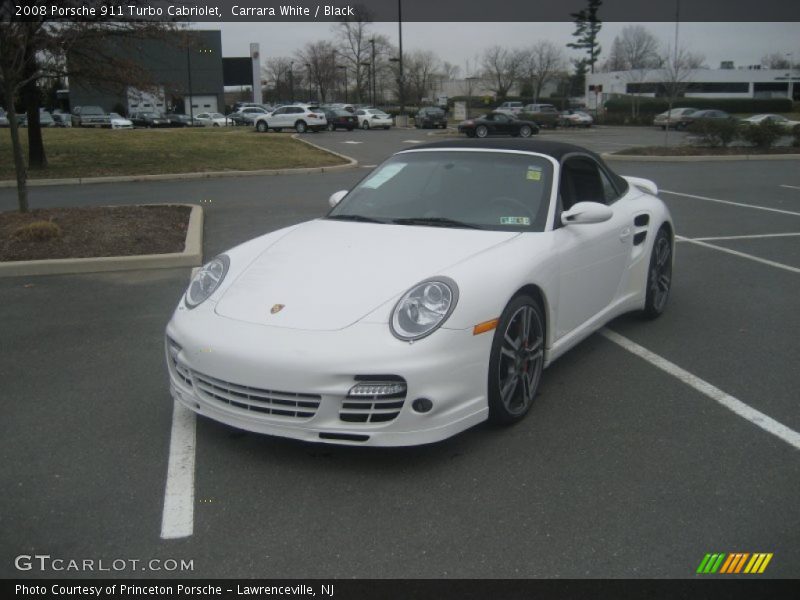 Carrara White / Black 2008 Porsche 911 Turbo Cabriolet