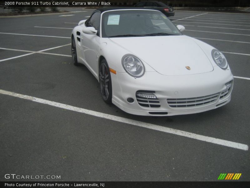 Carrara White / Black 2008 Porsche 911 Turbo Cabriolet