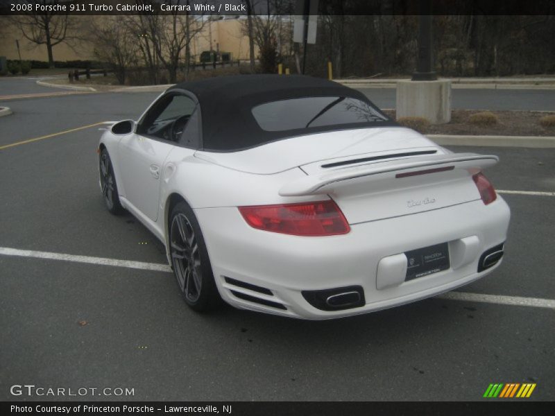 Carrara White / Black 2008 Porsche 911 Turbo Cabriolet