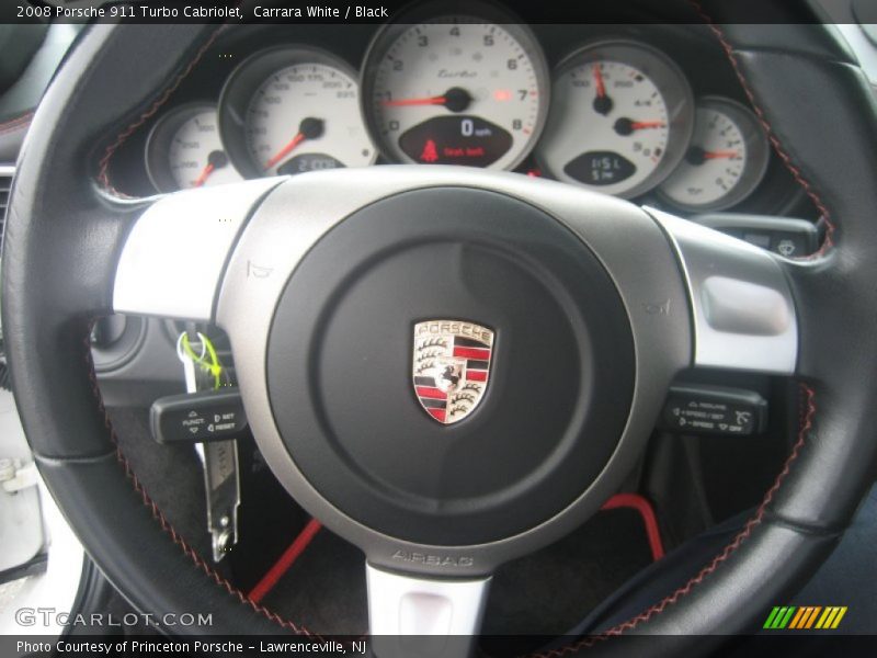 Carrara White / Black 2008 Porsche 911 Turbo Cabriolet