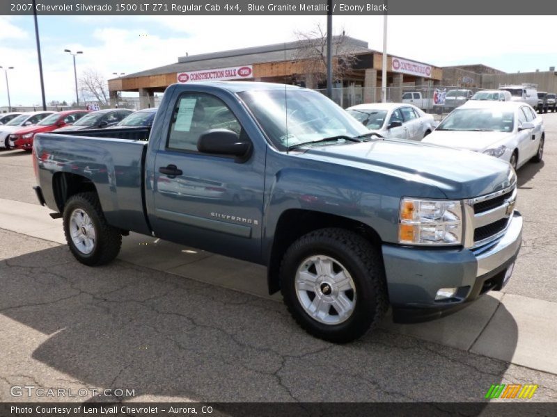 Blue Granite Metallic / Ebony Black 2007 Chevrolet Silverado 1500 LT Z71 Regular Cab 4x4