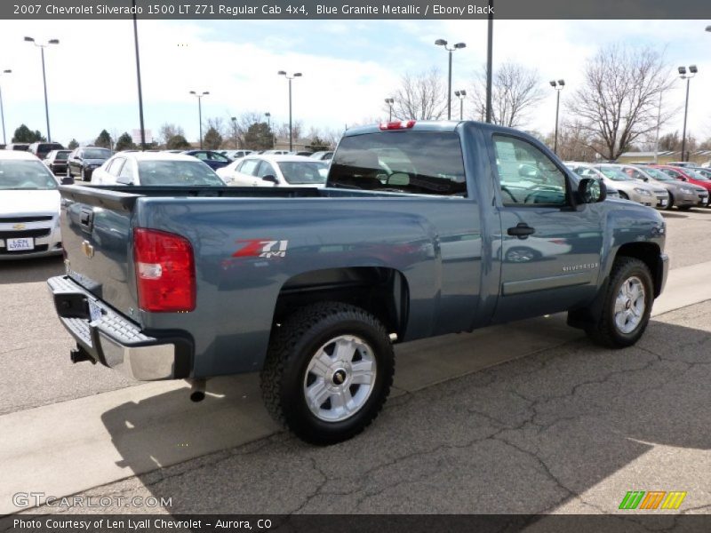 Blue Granite Metallic / Ebony Black 2007 Chevrolet Silverado 1500 LT Z71 Regular Cab 4x4