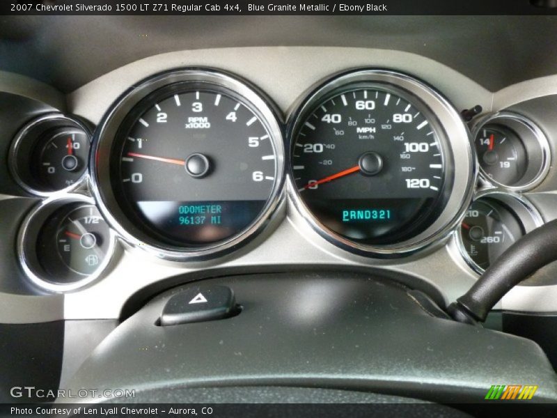 Blue Granite Metallic / Ebony Black 2007 Chevrolet Silverado 1500 LT Z71 Regular Cab 4x4