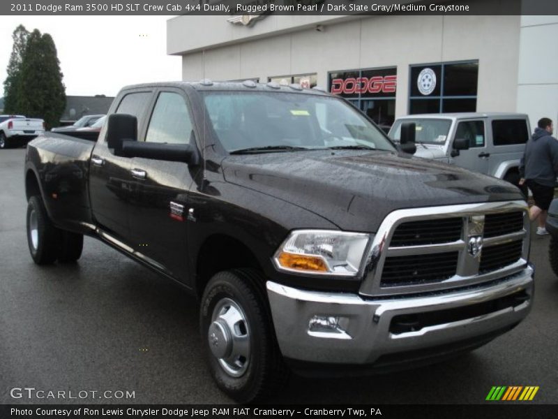 Rugged Brown Pearl / Dark Slate Gray/Medium Graystone 2011 Dodge Ram 3500 HD SLT Crew Cab 4x4 Dually