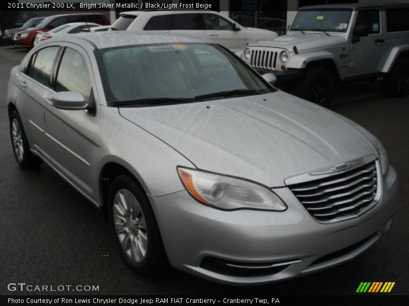 Bright Silver Metallic / Black/Light Frost Beige 2011 Chrysler 200 LX