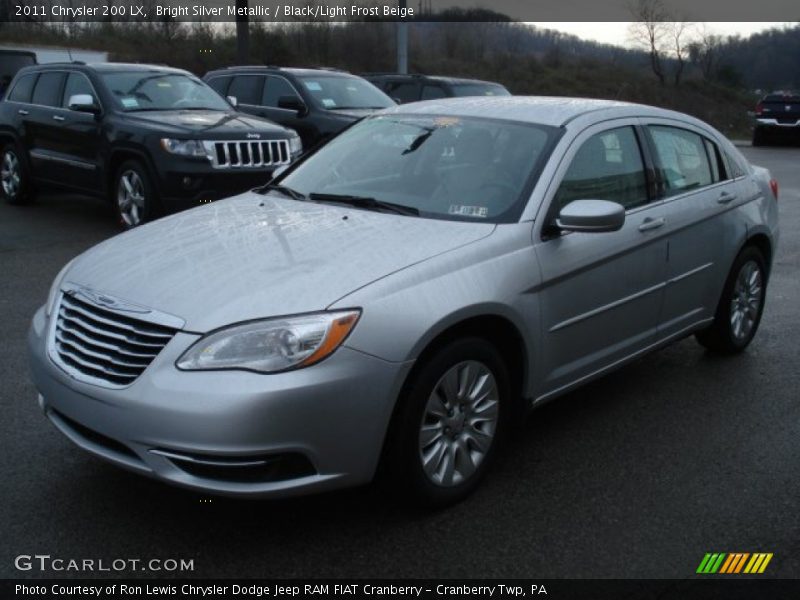Bright Silver Metallic / Black/Light Frost Beige 2011 Chrysler 200 LX