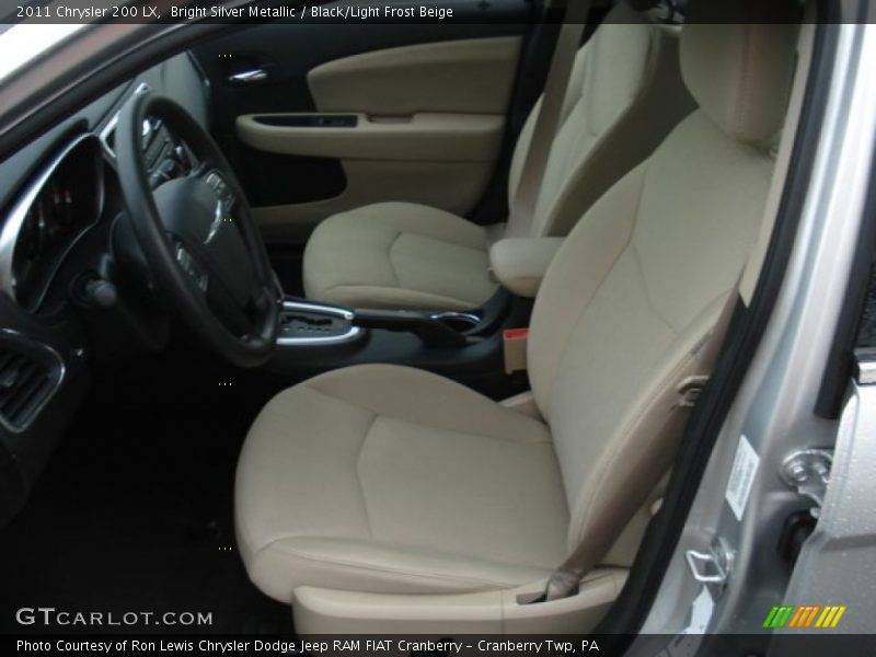 Bright Silver Metallic / Black/Light Frost Beige 2011 Chrysler 200 LX
