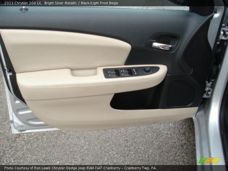 Bright Silver Metallic / Black/Light Frost Beige 2011 Chrysler 200 LX