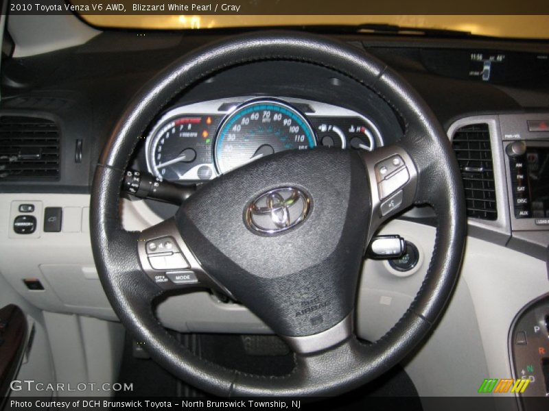 Blizzard White Pearl / Gray 2010 Toyota Venza V6 AWD