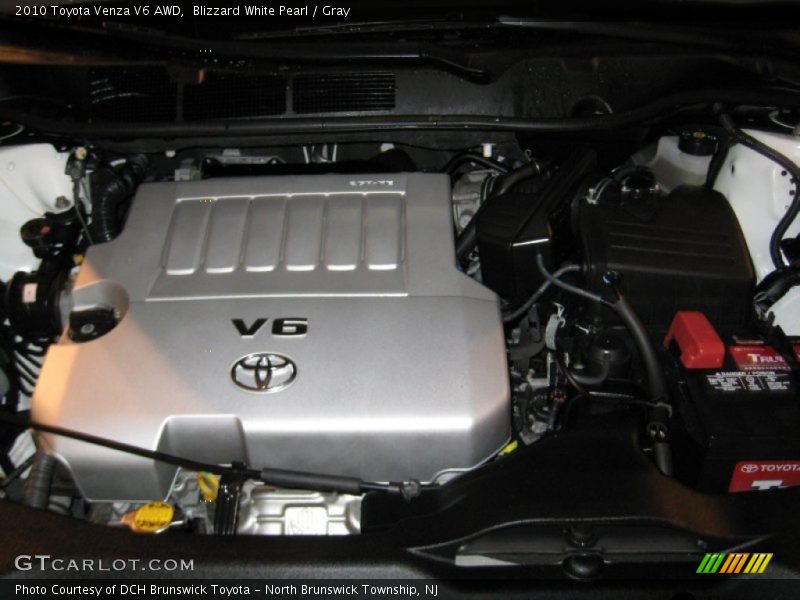 Blizzard White Pearl / Gray 2010 Toyota Venza V6 AWD