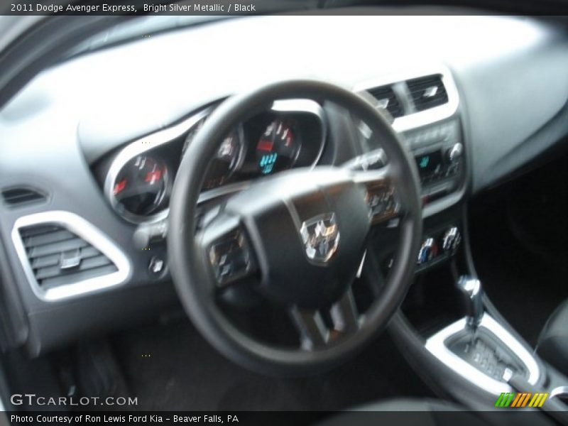 Bright Silver Metallic / Black 2011 Dodge Avenger Express