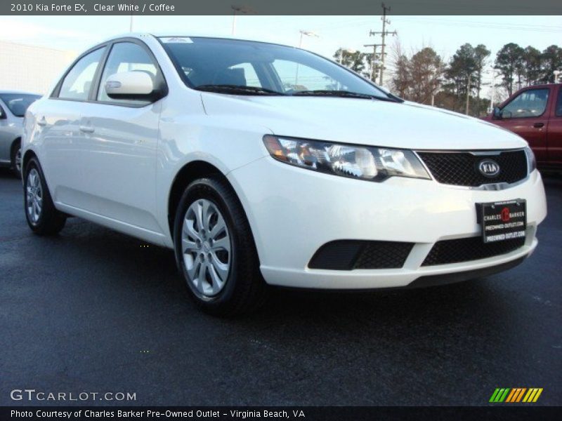 Clear White / Coffee 2010 Kia Forte EX