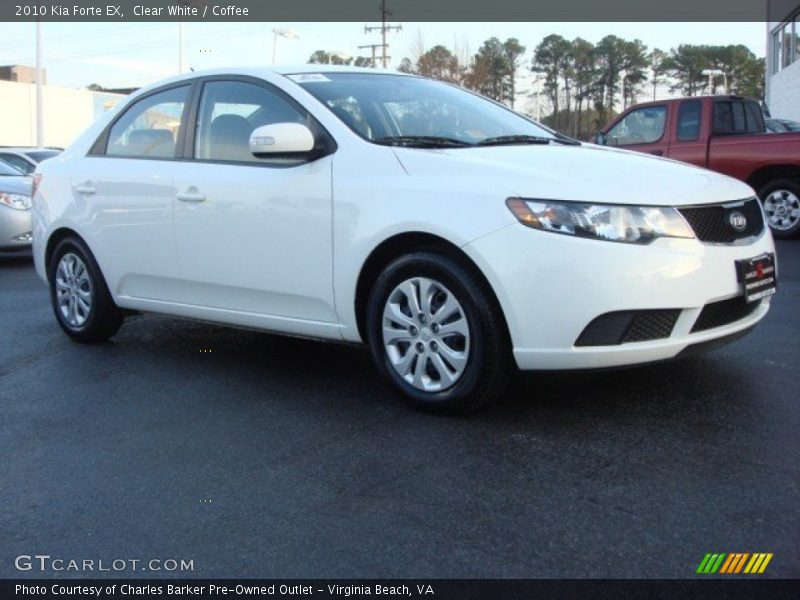 Clear White / Coffee 2010 Kia Forte EX