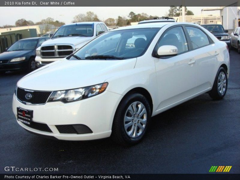 Clear White / Coffee 2010 Kia Forte EX