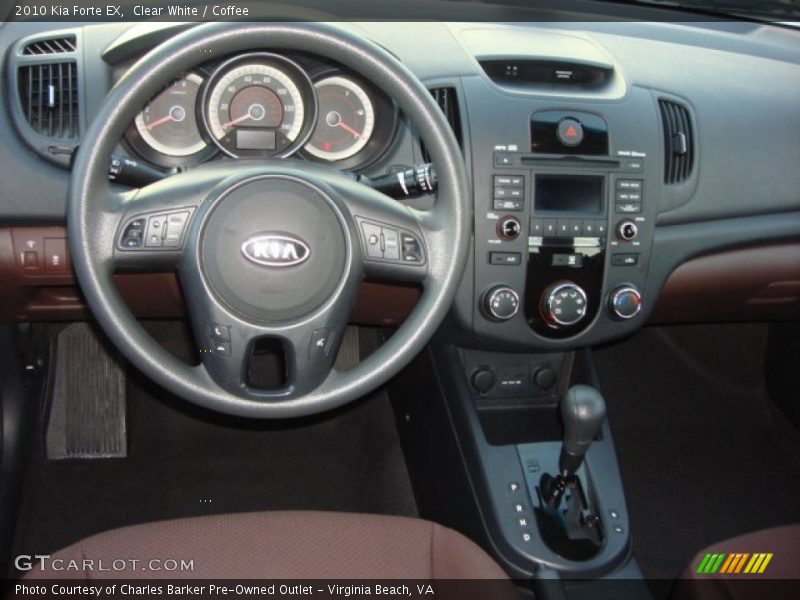 Clear White / Coffee 2010 Kia Forte EX