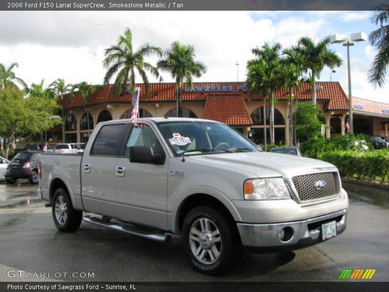 Smokestone Metallic / Tan 2006 Ford F150 Lariat SuperCrew
