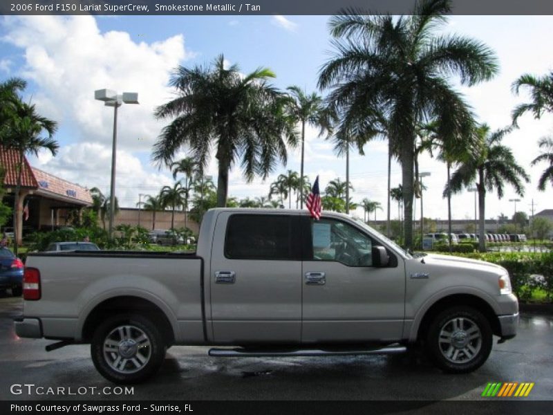 Smokestone Metallic / Tan 2006 Ford F150 Lariat SuperCrew