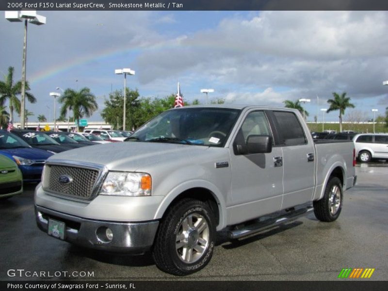 Smokestone Metallic / Tan 2006 Ford F150 Lariat SuperCrew