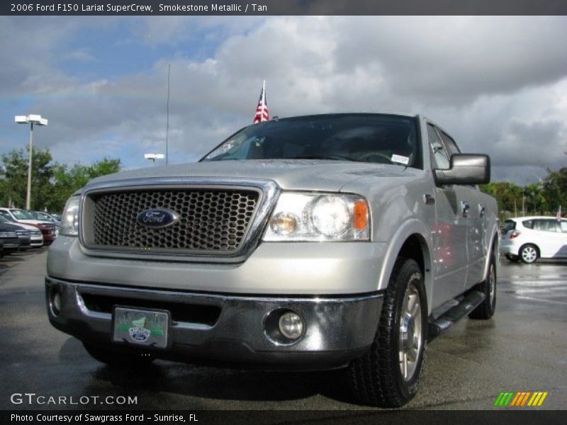 Smokestone Metallic / Tan 2006 Ford F150 Lariat SuperCrew