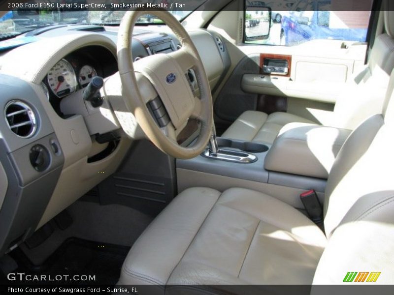 Smokestone Metallic / Tan 2006 Ford F150 Lariat SuperCrew