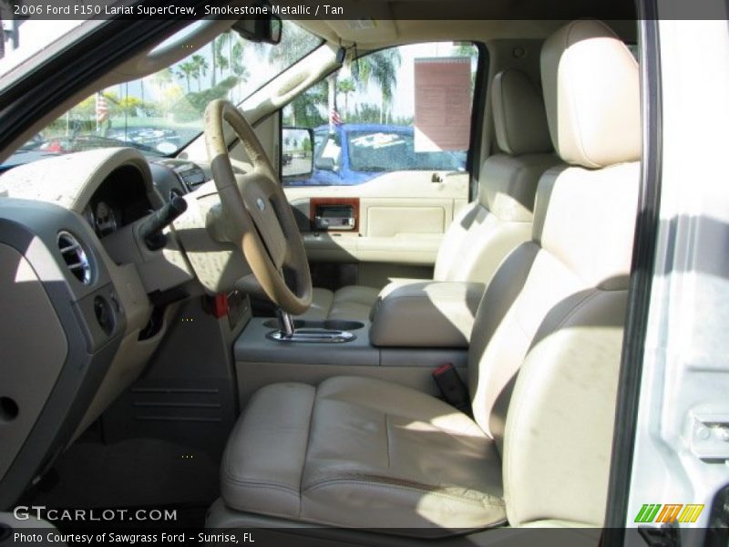 Smokestone Metallic / Tan 2006 Ford F150 Lariat SuperCrew