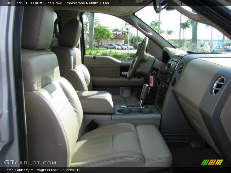 Smokestone Metallic / Tan 2006 Ford F150 Lariat SuperCrew