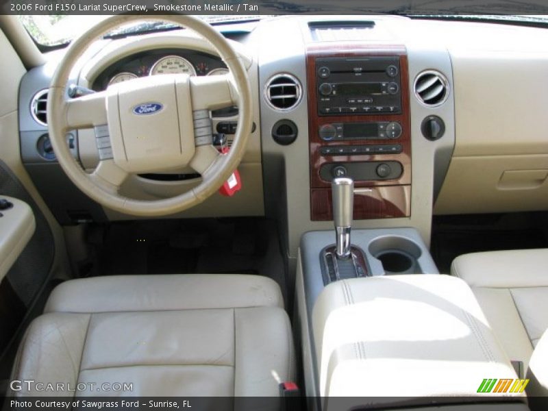 Smokestone Metallic / Tan 2006 Ford F150 Lariat SuperCrew